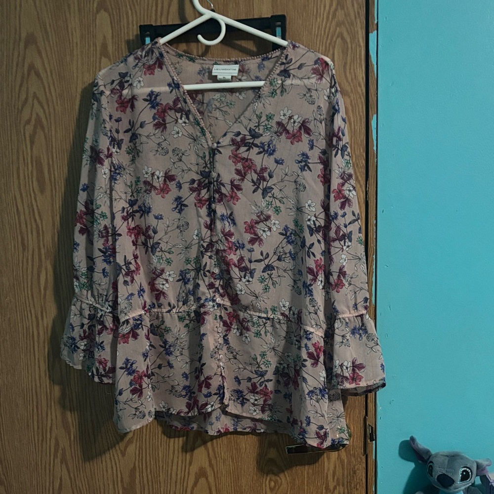 Liz Claiborne Floral Blouse in Pink and Purple